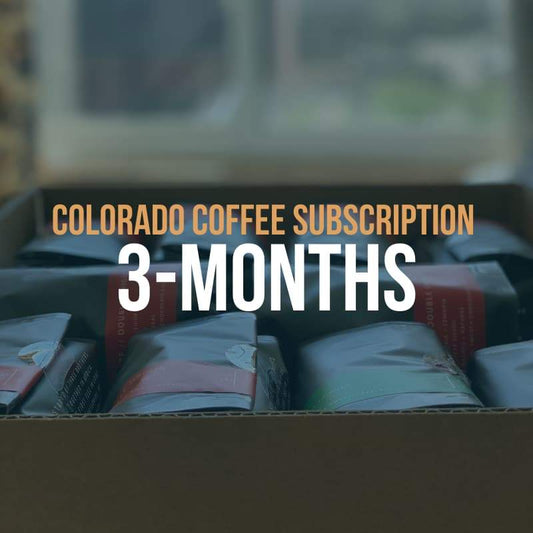 Colorado Coffee Subscription: 3-Month Gift with bags of specialty coffee from Queen City Coffee Collective