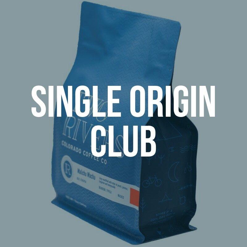 Single Origin Club with specialty coffee from Two Rivers in the background