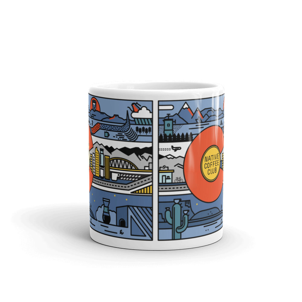 Colorado Coffee Flag Mug | White