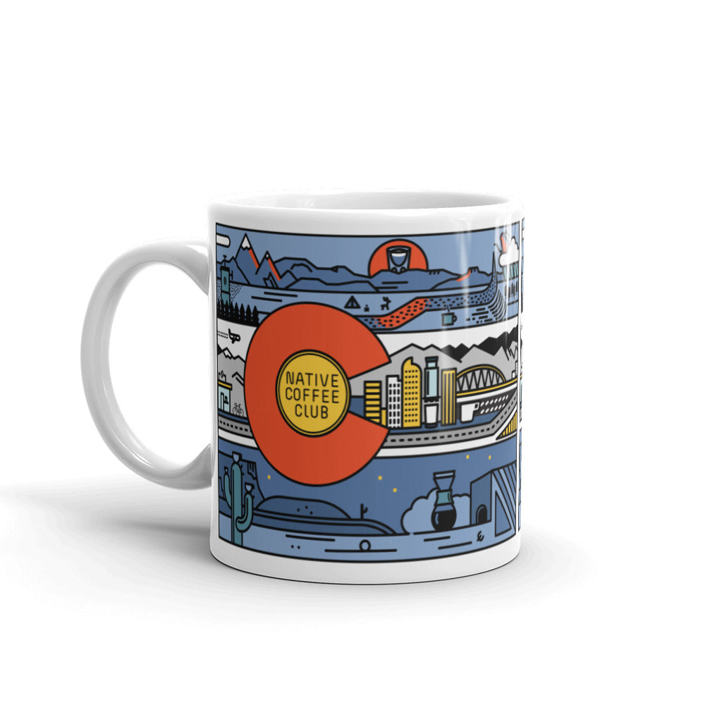 Colorado Coffee Flag Mug | White