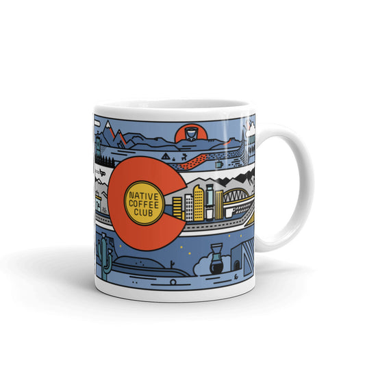 Colorado Coffee Flag Mug | White