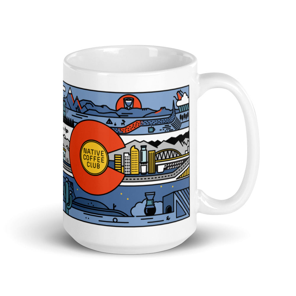 Colorado Coffee Flag Mug | White